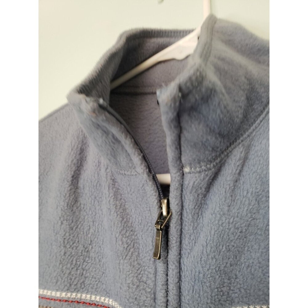 Croft & Barrow Women's Sz S Light Blue Long Sleeve Zip Up Sweater Snowman Print - Picture 4 of 7